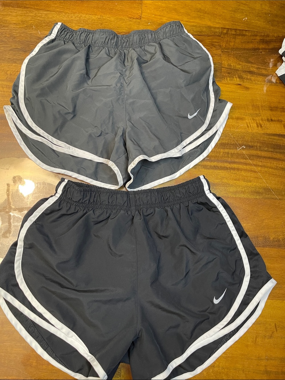 Nike Women's Black Athletic Shorts with White Trim — 2 Pack Look